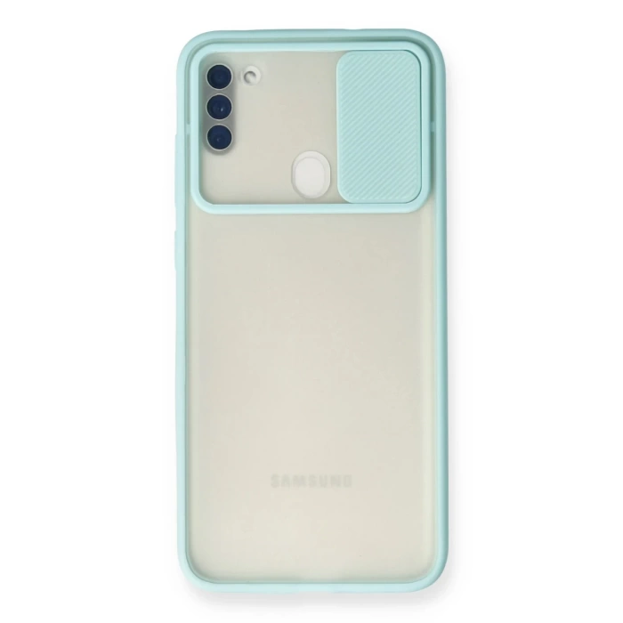 Newface Samsung Galaxy A11 Kılıf Palm Buzlu Kamera Sürgülü Silikon