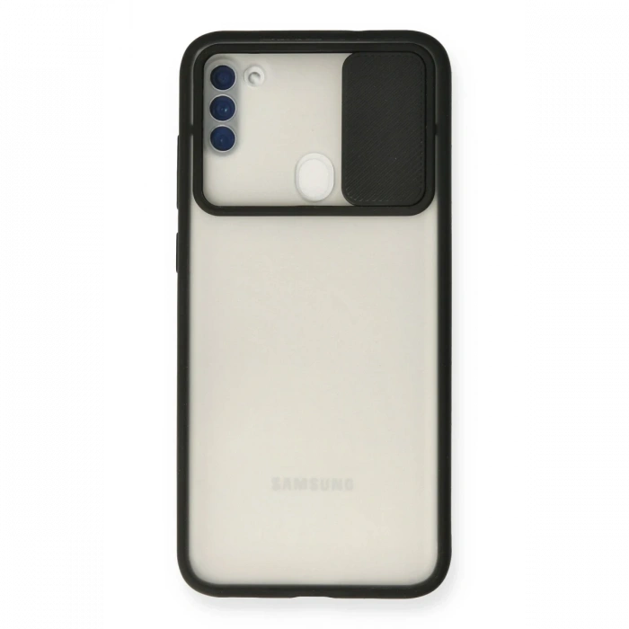 Newface Samsung Galaxy A11 Kılıf Palm Buzlu Kamera Sürgülü Silikon