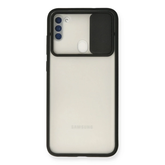 Newface Samsung Galaxy A11 Kılıf Palm Buzlu Kamera Sürgülü Silikon