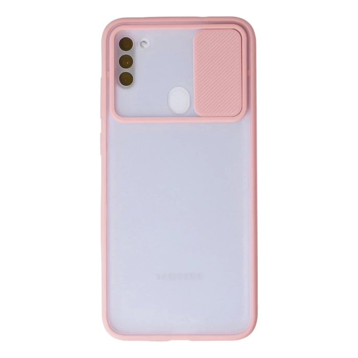 Newface Samsung Galaxy A11 Kılıf Palm Buzlu Kamera Sürgülü Silikon
