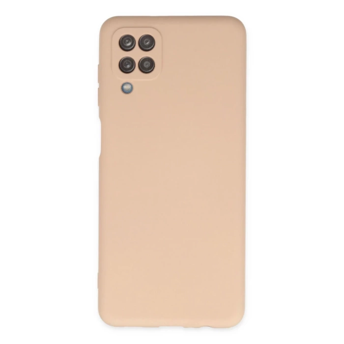 Newface Samsung Galaxy A12 Kılıf Nano içi Kadife Silikon - Pudra