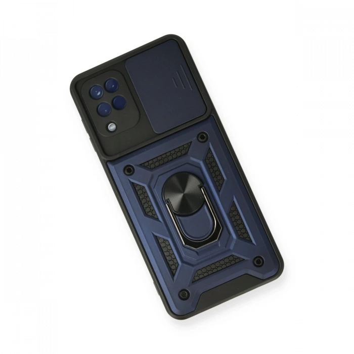 Newface Samsung Galaxy A12 Kılıf Pars Lens Yüzüklü Silikon
