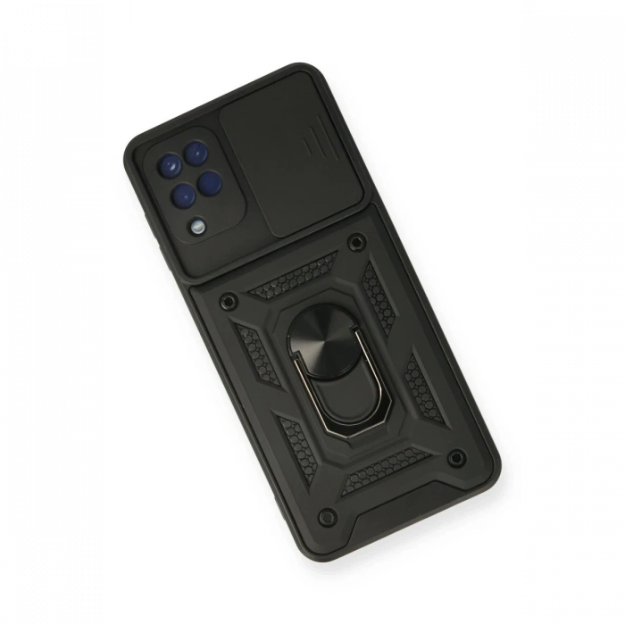 Newface Samsung Galaxy A12 Kılıf Pars Lens Yüzüklü Silikon