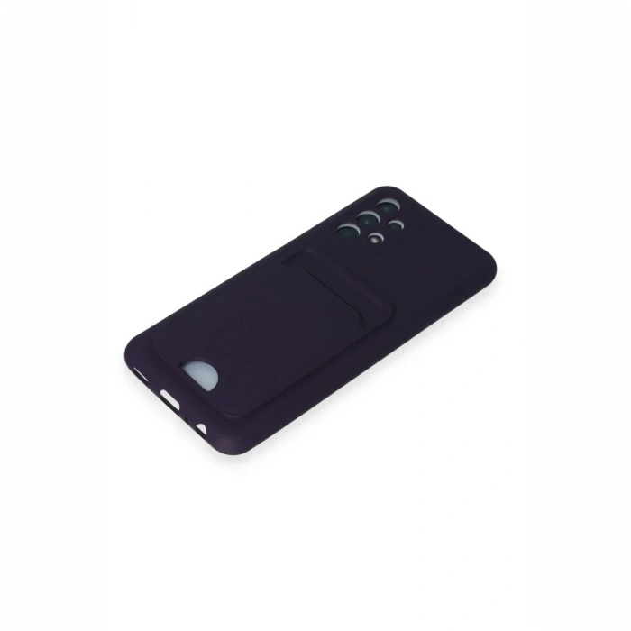 Samsung Galaxy A13 4G Kılıf Kelvin Kartvizitli Silikon - Derin Mor