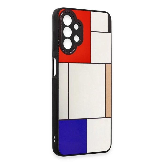 Newface Samsung Galaxy A13 4G Kılıf Mirror Desenli Kapak