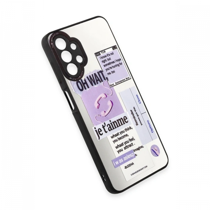 Newface Samsung Galaxy A13 4G Kılıf Mirror Desenli Kapak