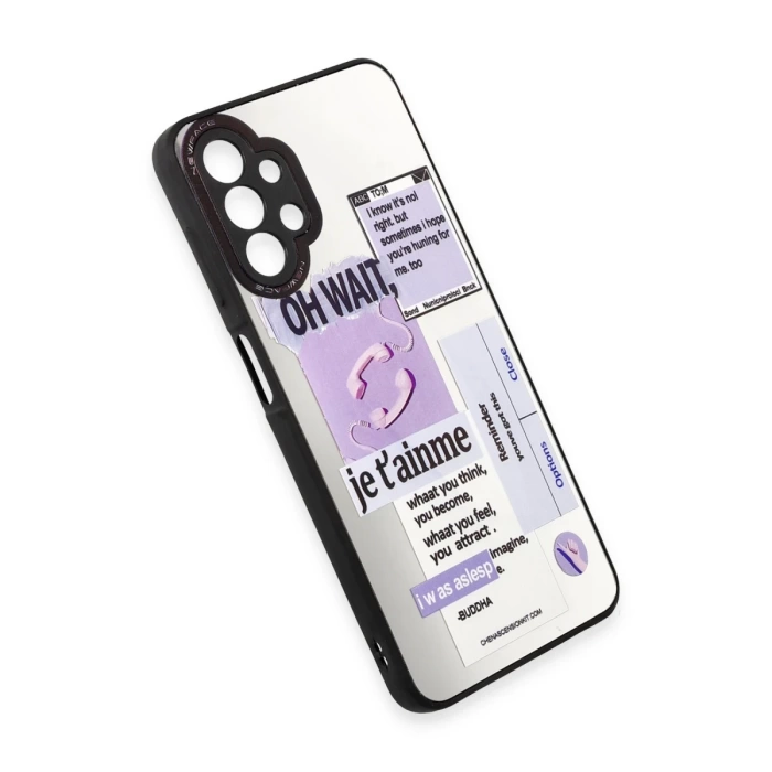 Newface Samsung Galaxy A13 4G Kılıf Mirror Desenli Kapak