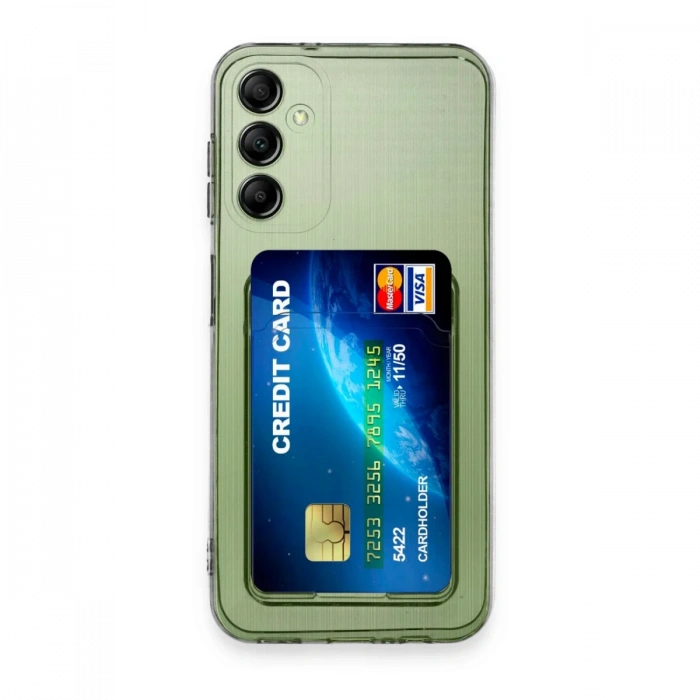 Samsung Galaxy A14 4G Kılıf Kart Şeffaf Silikon - Şeffaf