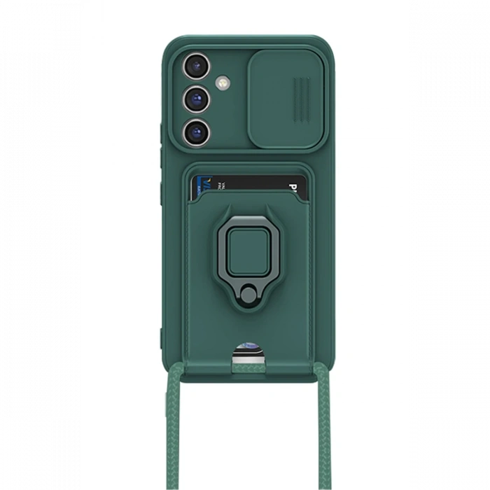 Samsung Galaxy A14 4G Kılıf Zuma Kartvizitli Yüzüklü Silikon