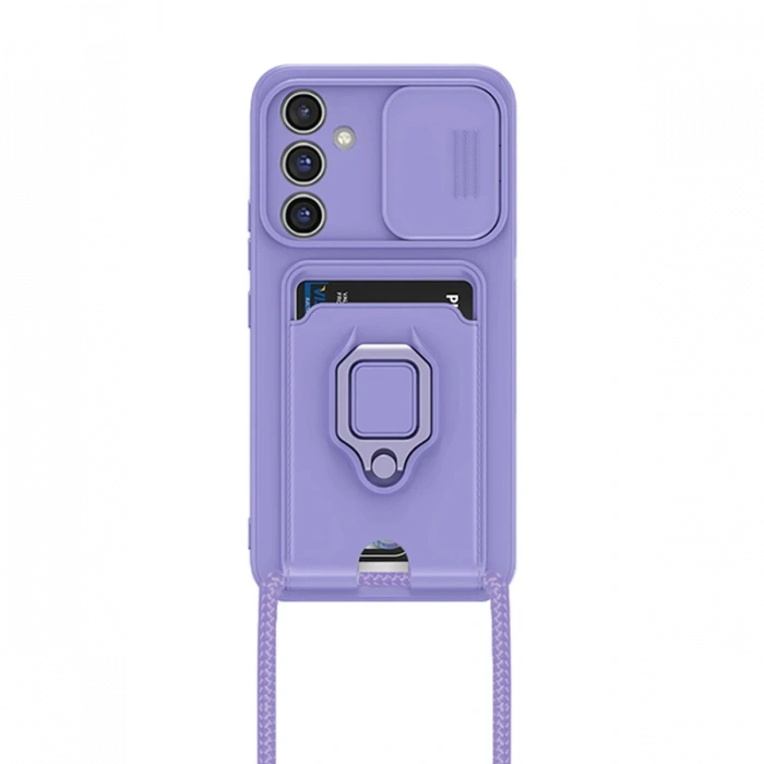 Samsung Galaxy A14 4G Kılıf Zuma Kartvizitli Yüzüklü Silikon