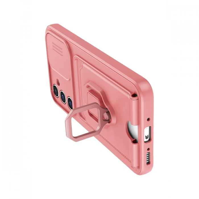 Samsung Galaxy A14 4G Kılıf Zuma Kartvizitli Yüzüklü Silikon