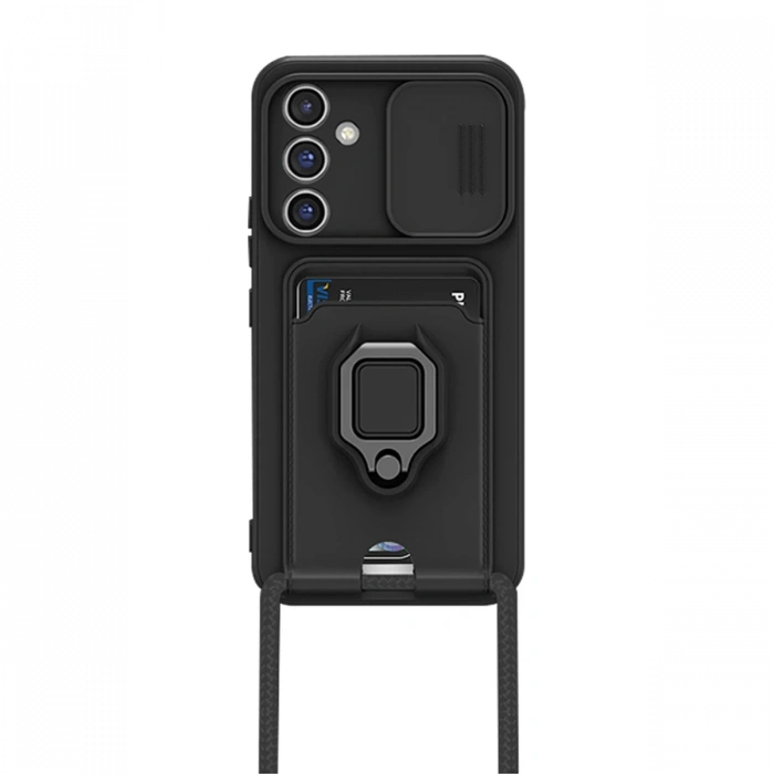 Samsung Galaxy A14 4G Kılıf Zuma Kartvizitli Yüzüklü Silikon