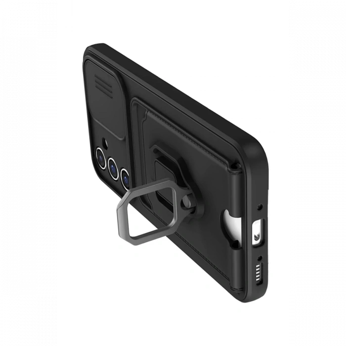 Samsung Galaxy A14 4G Kılıf Zuma Kartvizitli Yüzüklü Silikon