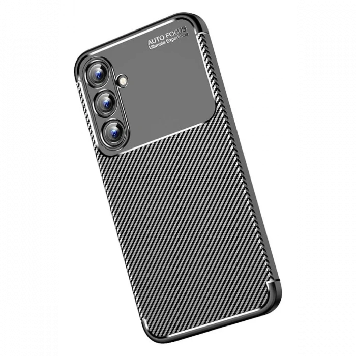 Newface Samsung Galaxy A15 4G Kılıf Auto Focus Karbon Kapak - Siyah