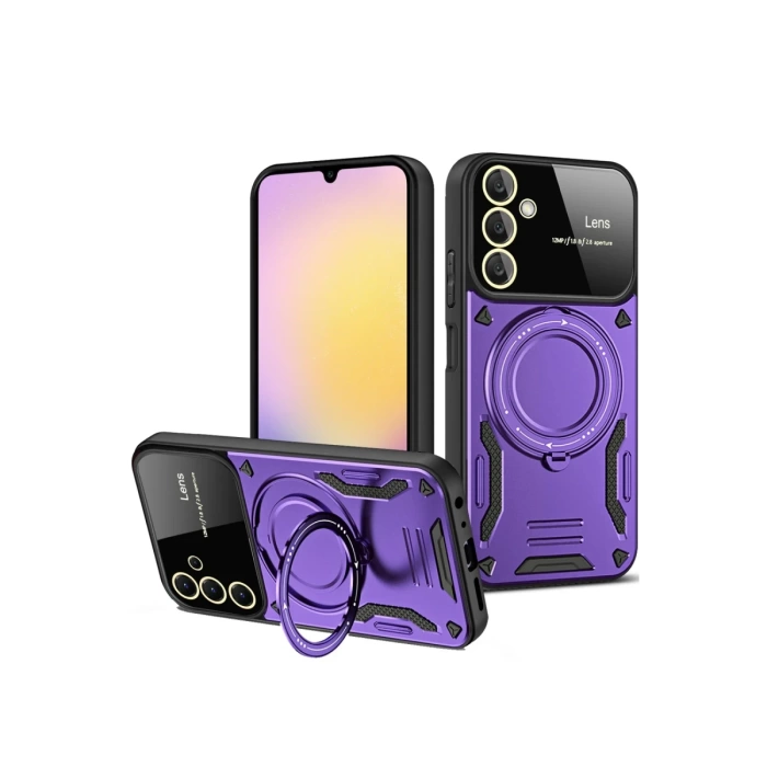 Newface Samsung Galaxy A15 4G Kılıf Joy Lens Standlı Kapak