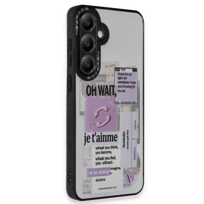 Newface Samsung Galaxy A15 4G Kılıf Mirror Desenli Kapak - Mirror - 4