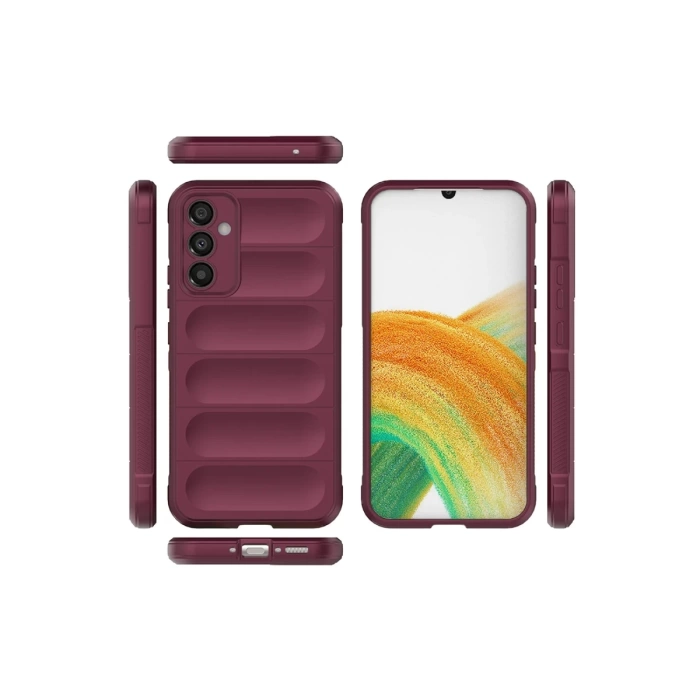 Newface Samsung Galaxy A15 4G Kılıf Optimum Silikon - Bordo