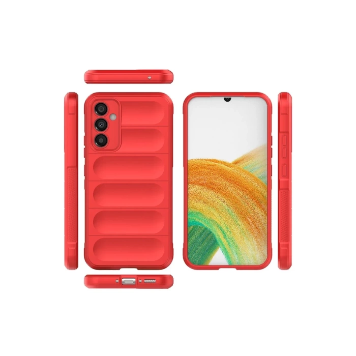 Newface Samsung Galaxy A15 4G Kılıf Optimum Silikon - Kırmızı