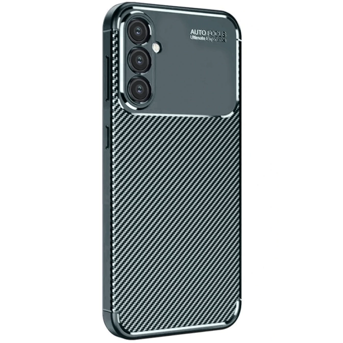 Newface Samsung Galaxy A16 5G Kılıf Auto Focus Karbon Kapak - Koyu Yeşil