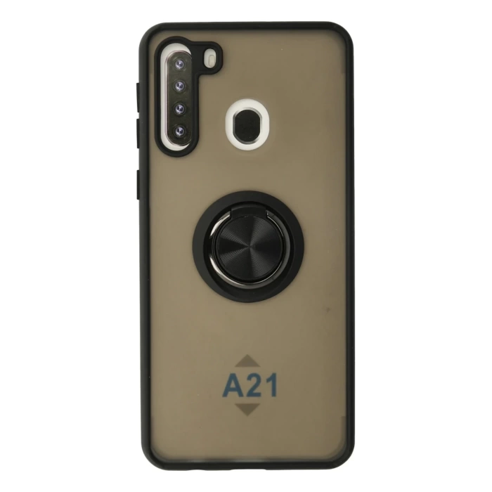 Newface Samsung Galaxy A21 Kılıf Montreal Yüzüklü Silikon Kapak