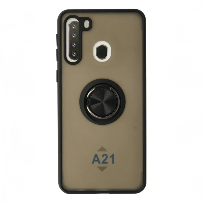 Newface Samsung Galaxy A21 Kılıf Montreal Yüzüklü Silikon Kapak
