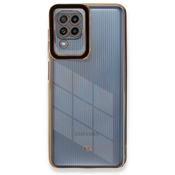 Newface Samsung Galaxy A22 Kılıf Liva Lens Silikon - Siyah