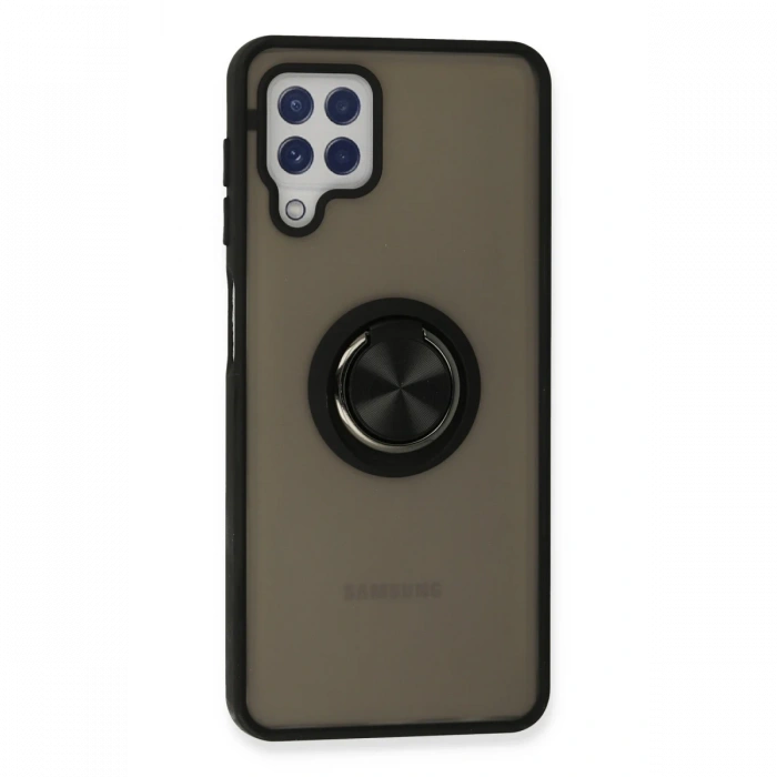 Newface Samsung Galaxy A22 Kılıf Montreal Yüzüklü Silikon Kapak