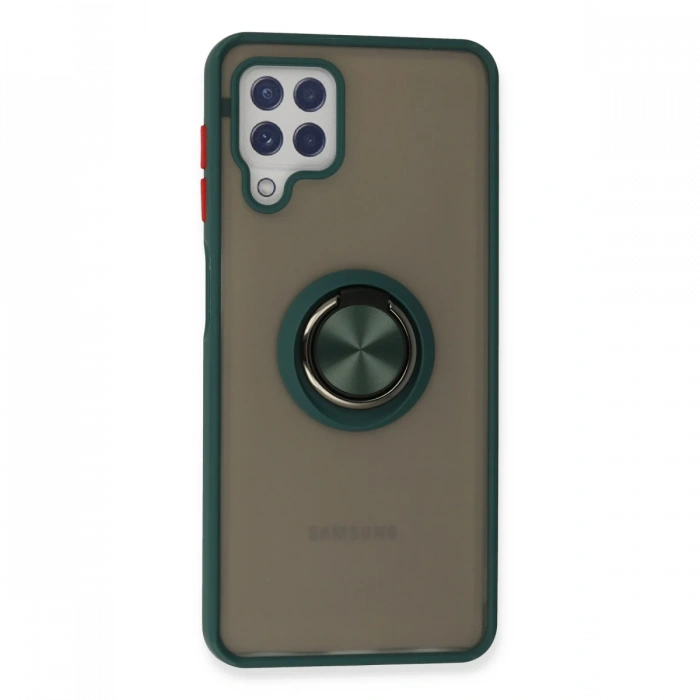 Newface Samsung Galaxy A22 Kılıf Montreal Yüzüklü Silikon Kapak