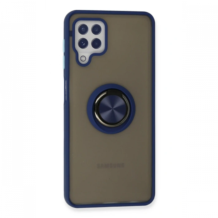 Newface Samsung Galaxy A22 Kılıf Montreal Yüzüklü Silikon Kapak