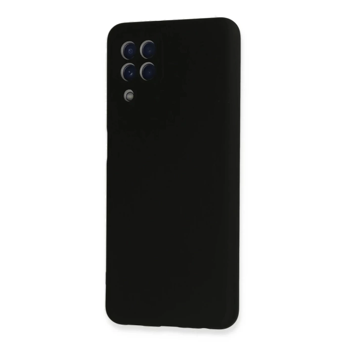 Newface Samsung Galaxy A22 Kılıf Nano içi Kadife Silikon - Siyah