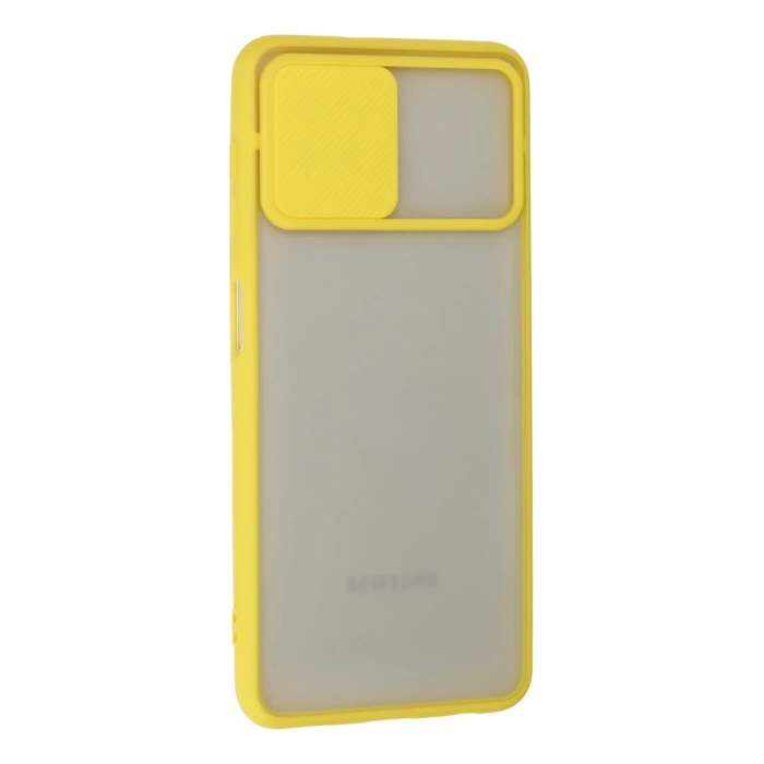 Newface Samsung Galaxy A22 Kılıf Palm Buzlu Kamera Sürgülü Silikon