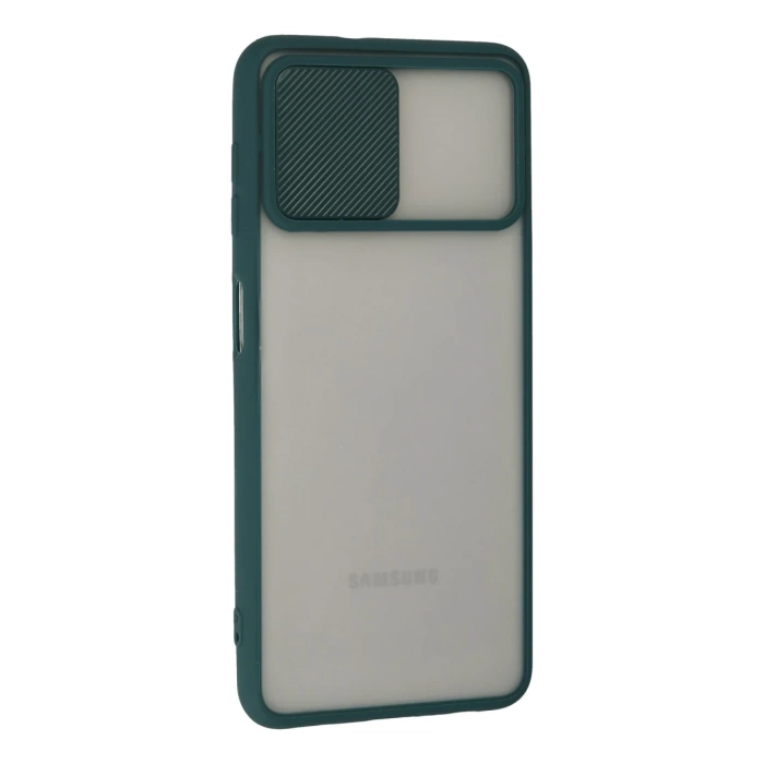 Newface Samsung Galaxy A22 Kılıf Palm Buzlu Kamera Sürgülü Silikon