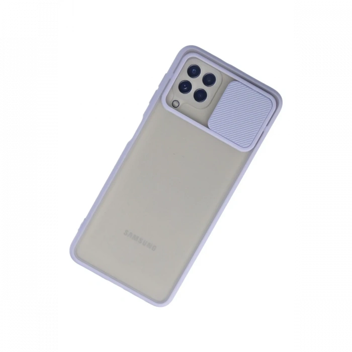 Newface Samsung Galaxy A22 Kılıf Palm Buzlu Kamera Sürgülü Silikon