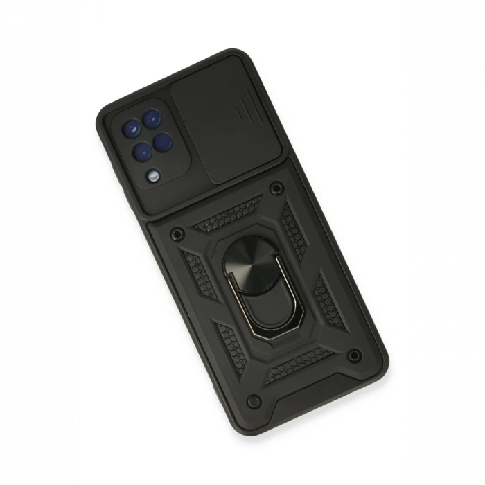 Newface Samsung Galaxy A22 Kılıf Pars Lens Yüzüklü Silikon