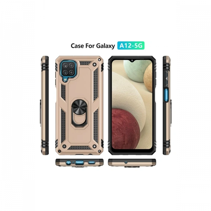 Newface Samsung Galaxy A22 Kılıf Sofya Yüzüklü Silikon Kapak