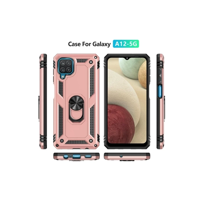 Newface Samsung Galaxy A22 Kılıf Sofya Yüzüklü Silikon Kapak