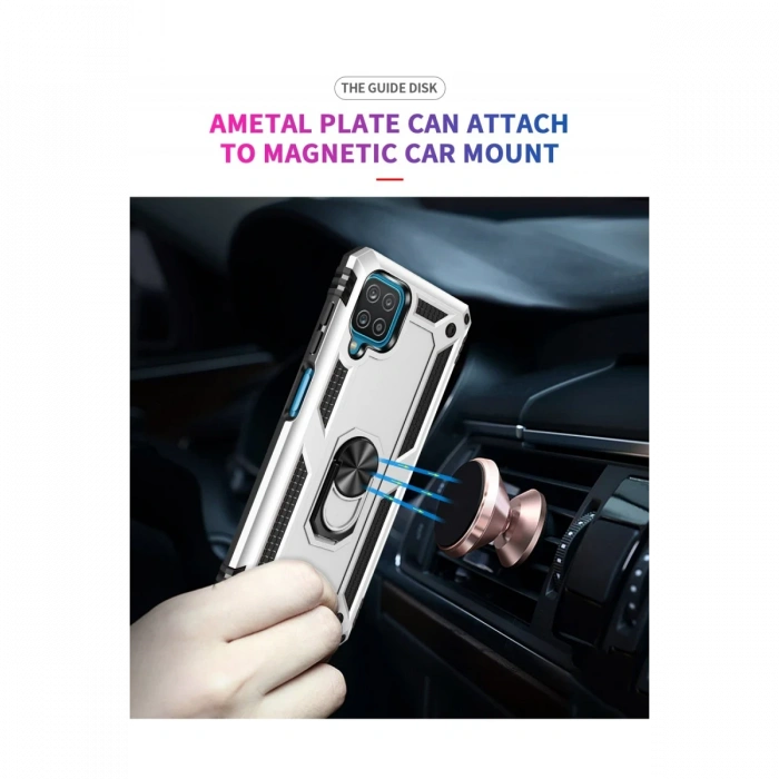 Newface Samsung Galaxy A22 Kılıf Sofya Yüzüklü Silikon Kapak