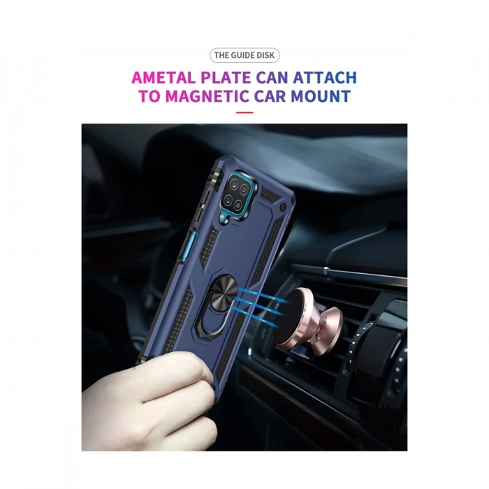 Newface Samsung Galaxy A22 Kılıf Sofya Yüzüklü Silikon Kapak