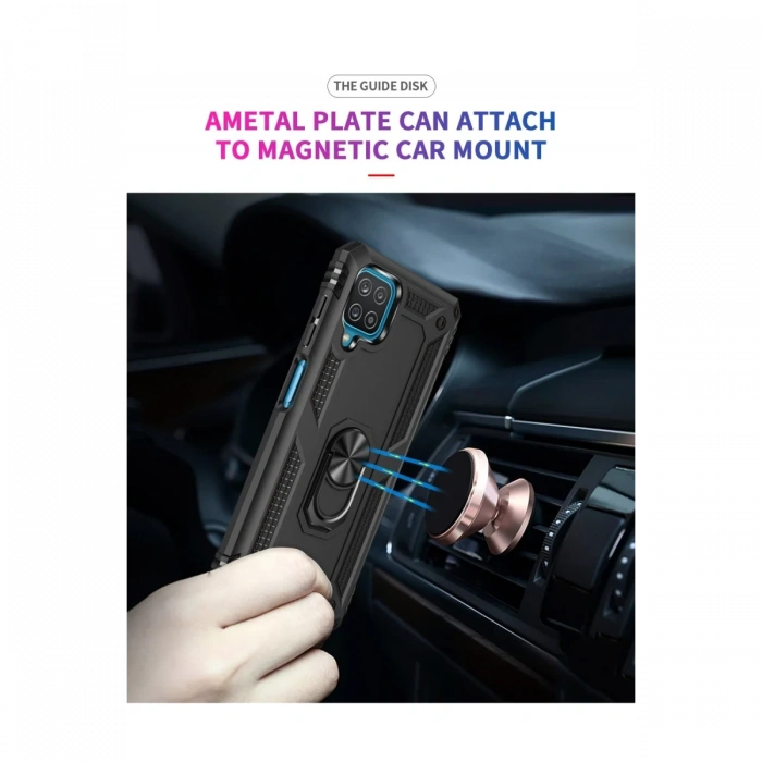 Newface Samsung Galaxy A22 Kılıf Sofya Yüzüklü Silikon Kapak