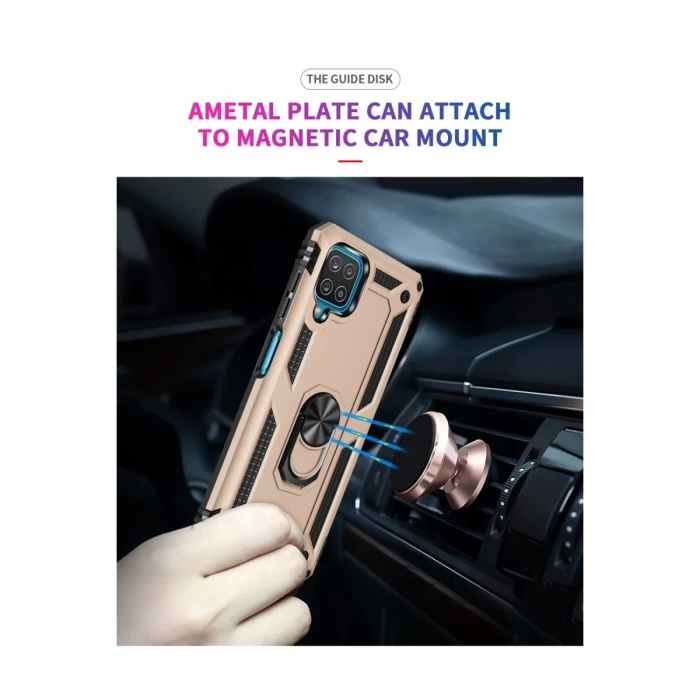 Newface Samsung Galaxy A22 Kılıf Sofya Yüzüklü Silikon Kapak