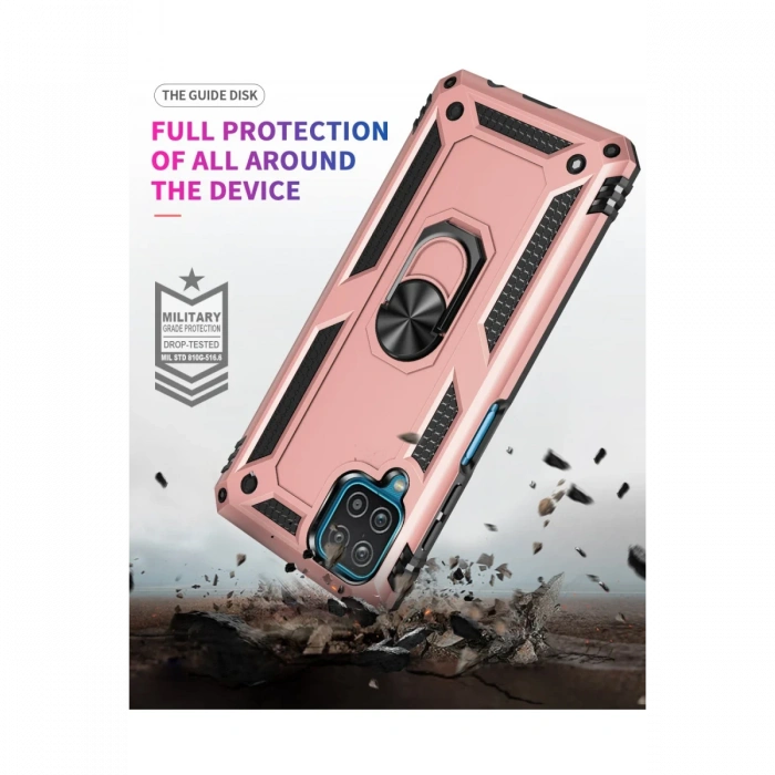 Newface Samsung Galaxy A22 Kılıf Sofya Yüzüklü Silikon Kapak