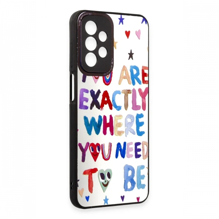 Newface Samsung Galaxy A23 4G Kılıf Mirror Desenli Kapak