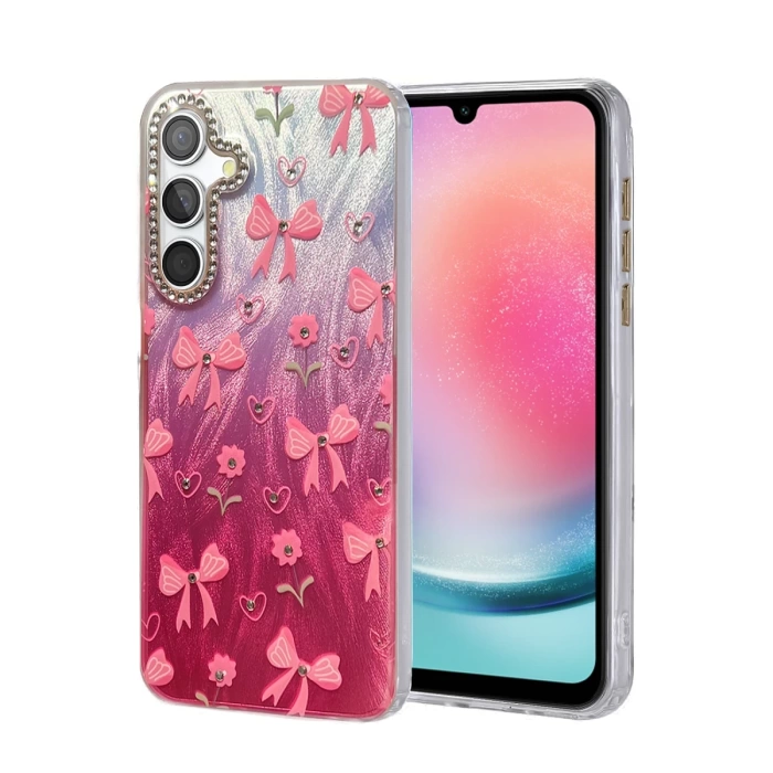 Newface Samsung Galaxy A24 4G Kılıf Blade Aynalı Desenli Kapak