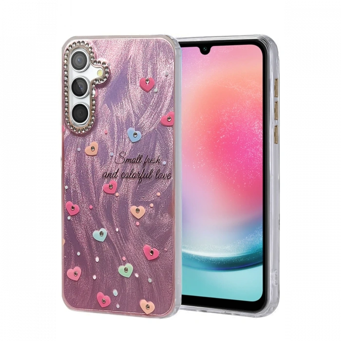 Newface Samsung Galaxy A24 4G Kılıf Blade Aynalı Desenli Kapak