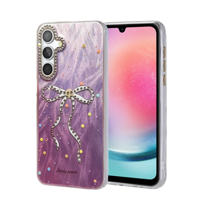 Newface Samsung Galaxy A24 4G Kılıf Blade Aynalı Desenli Kapak
