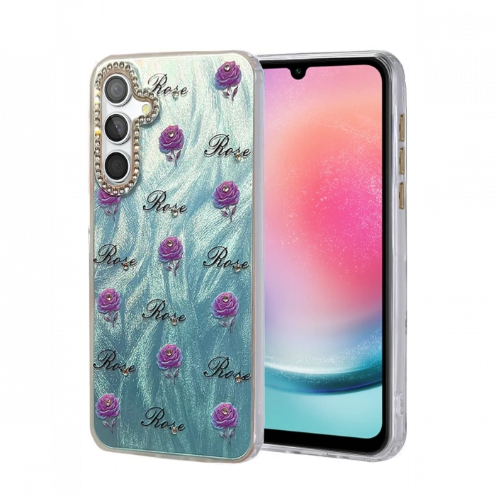 Newface Samsung Galaxy A24 4G Kılıf Blade Aynalı Desenli Kapak
