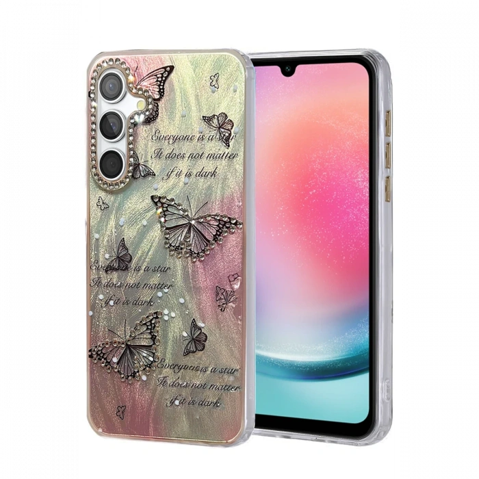 Newface Samsung Galaxy A24 4G Kılıf Blade Aynalı Desenli Kapak