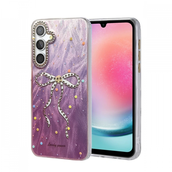 Newface Samsung Galaxy A24 4G Kılıf Blade Aynalı Desenli Kapak