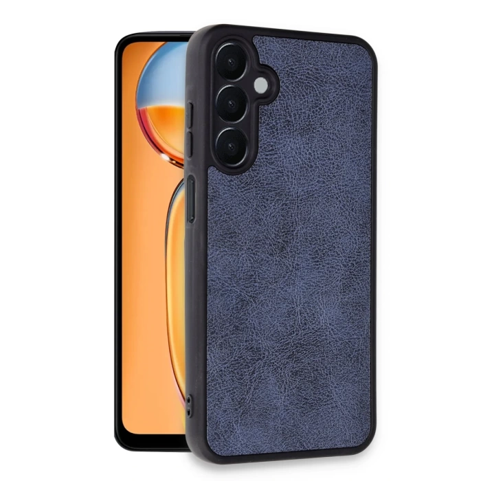 Newface Samsung Galaxy A25 5G Kılıf Aras Deri Kapak - Lacivert