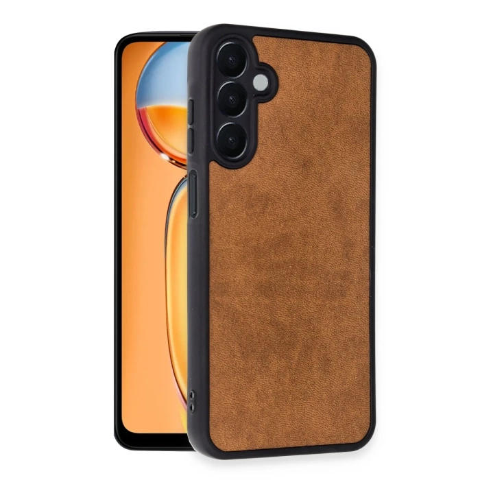 Newface Samsung Galaxy A25 5G Kılıf Aras Deri Kapak - Taba